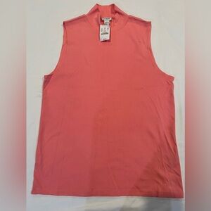 J.Crew Red Turtle Neck Sleeveless Shirt